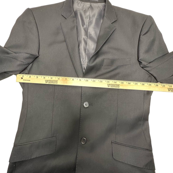 Giorgio Fiorelli Blazer Size 40L Euro Slim AMF Notch Shark No Pleat DARK NAVY - Picture 12 of 16